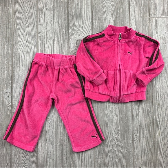 Puma Baby Girl 18 Month Outfit, 2 Piece Tracksuit - Picture 1 of 8
